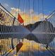 sunset in the Bach Long Glass Bridge 56582fe2