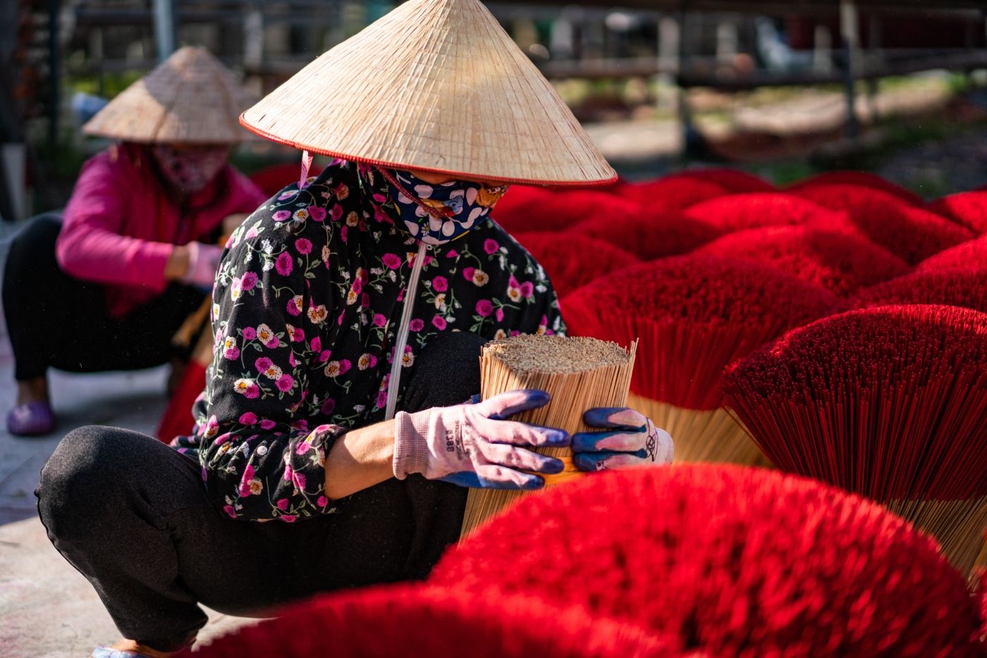 closeup shot aroma stick factory near hanoi vietnam 1 71b691c2
