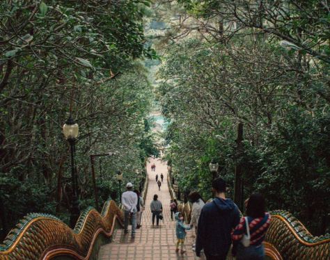 chiang mai Doi Suthep Wat Phra That stairway 8ee9d3b0
