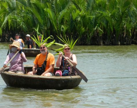 ride basket boat in Cam Thanh Coconut Village