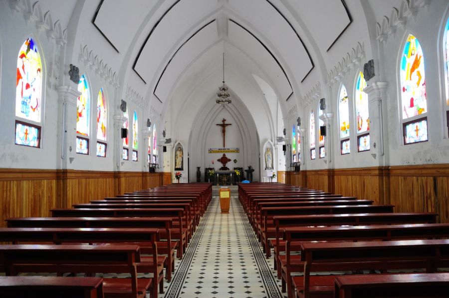 Inside Notre Dame Cathedral of Sapa