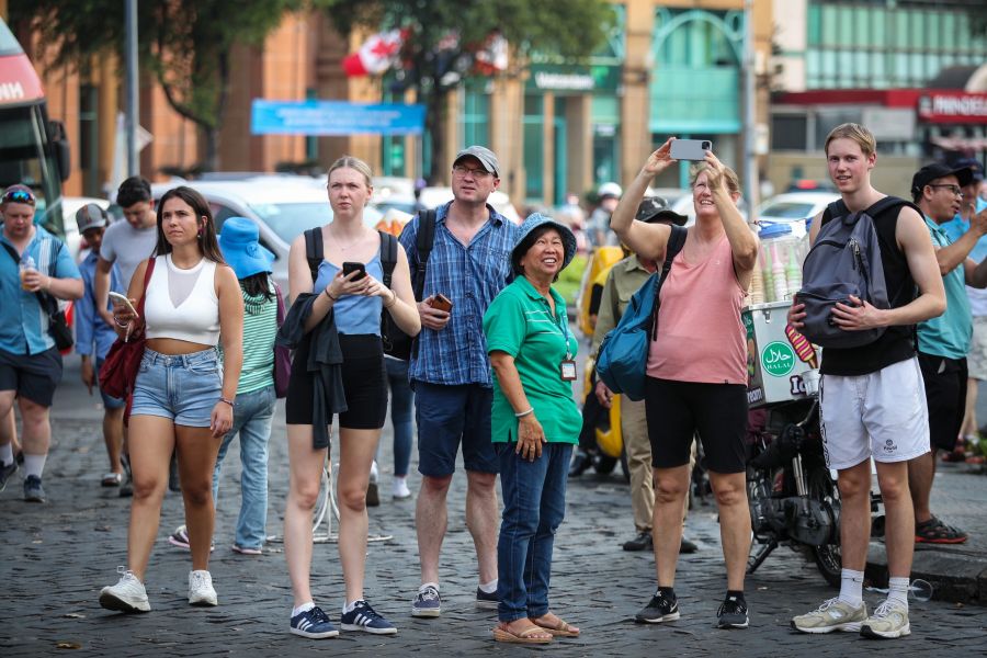 Tourists in Ho Chi Minh City
