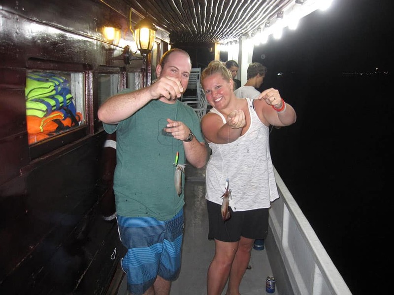 try Night Squid Fishing On The Boat