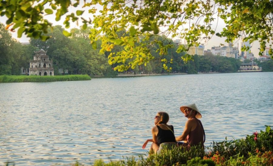 Hoan Kiem lake in Hanoi
