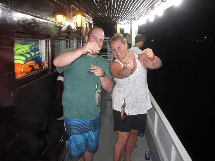 Night Squid Fishing On the Bay