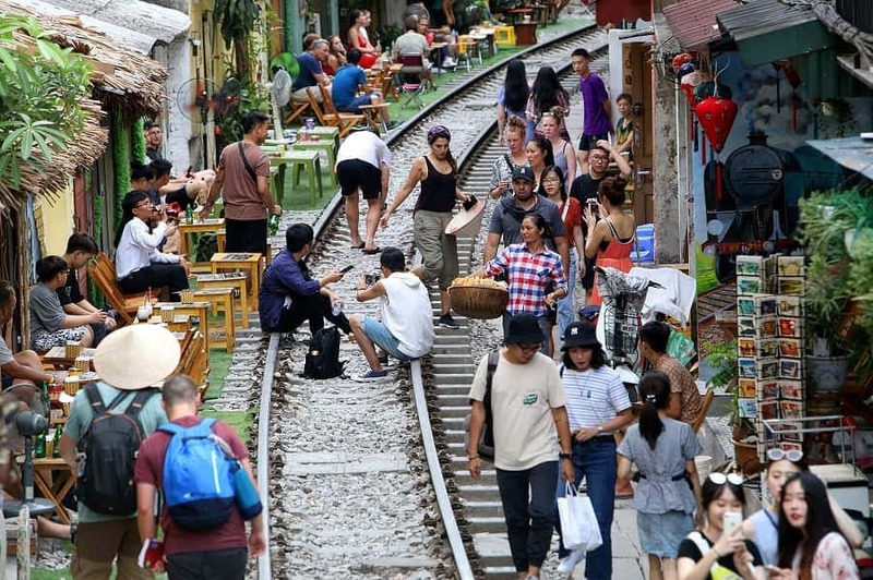 Narrow Residential Layout of the Hanoi train street