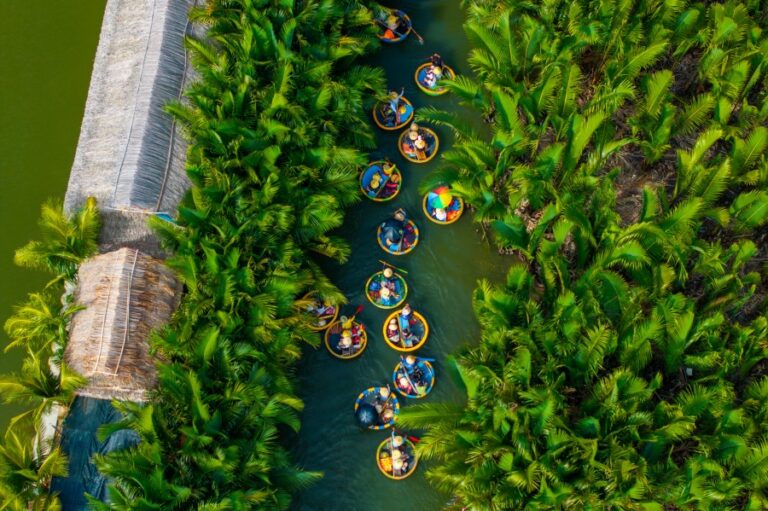 ride boat on cam thanh coconut village