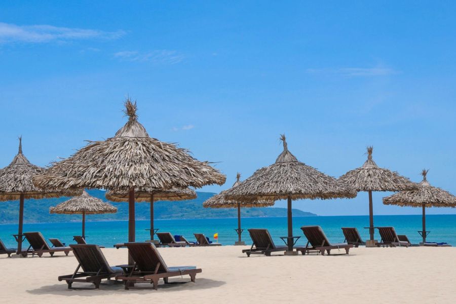 Bac My An Beach with soft sand and clear waters