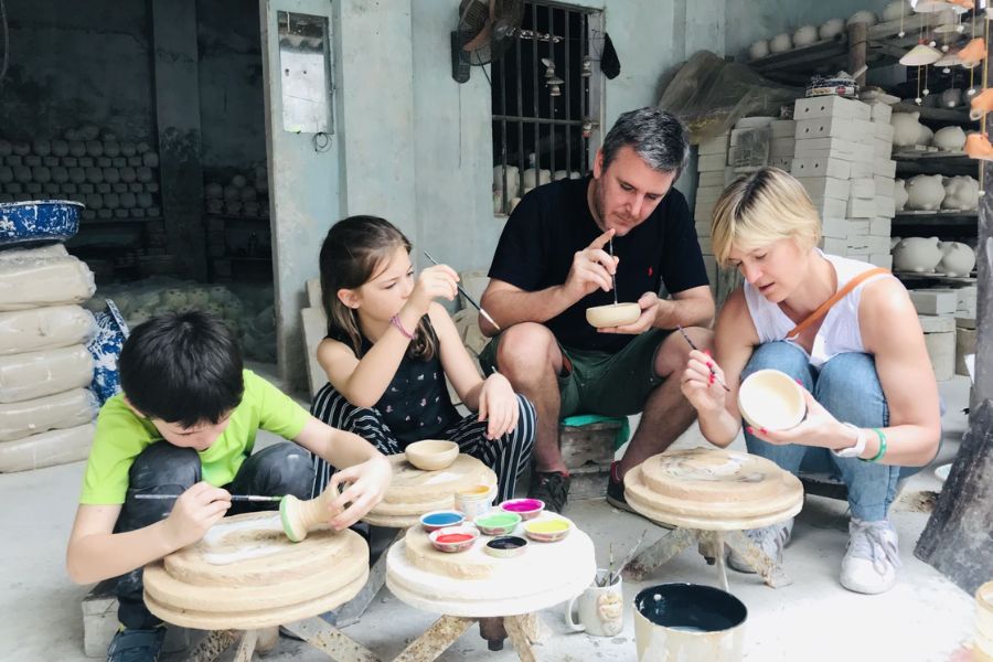 Decorate Clay Toys in Thanh Ha Pottery Village