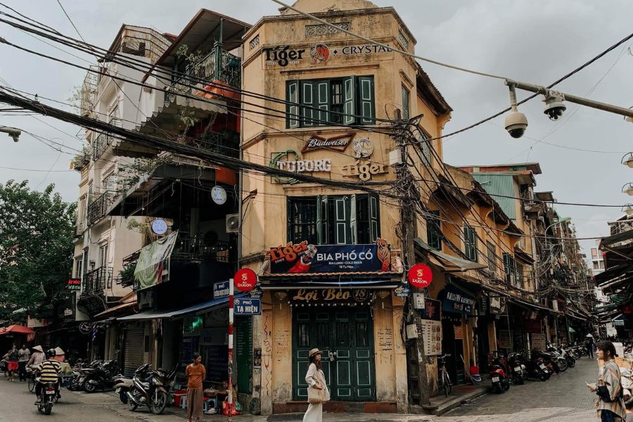 Hanoi Old Quarter in winter