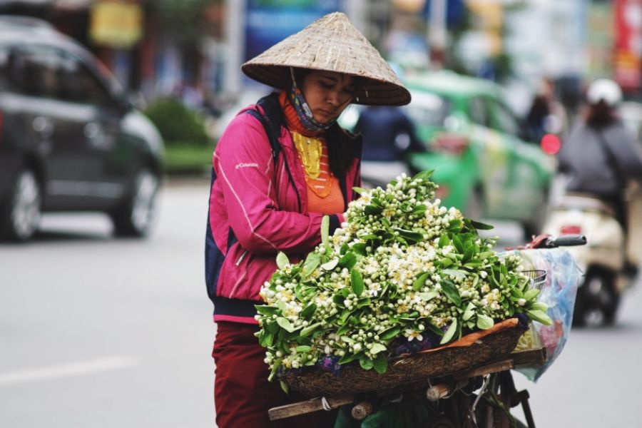 Hanoi street in March