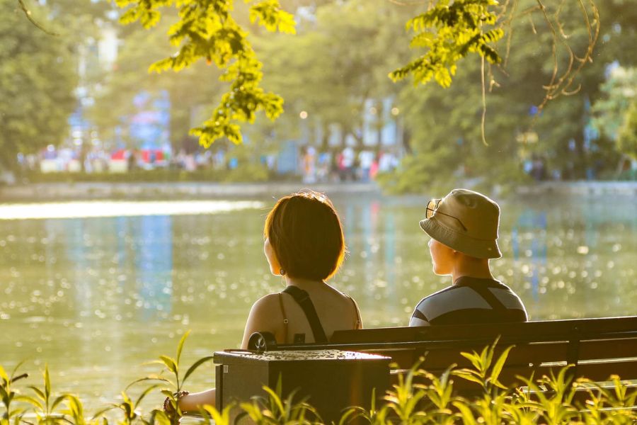 Hoan kiem lake in Hanoi at summer
