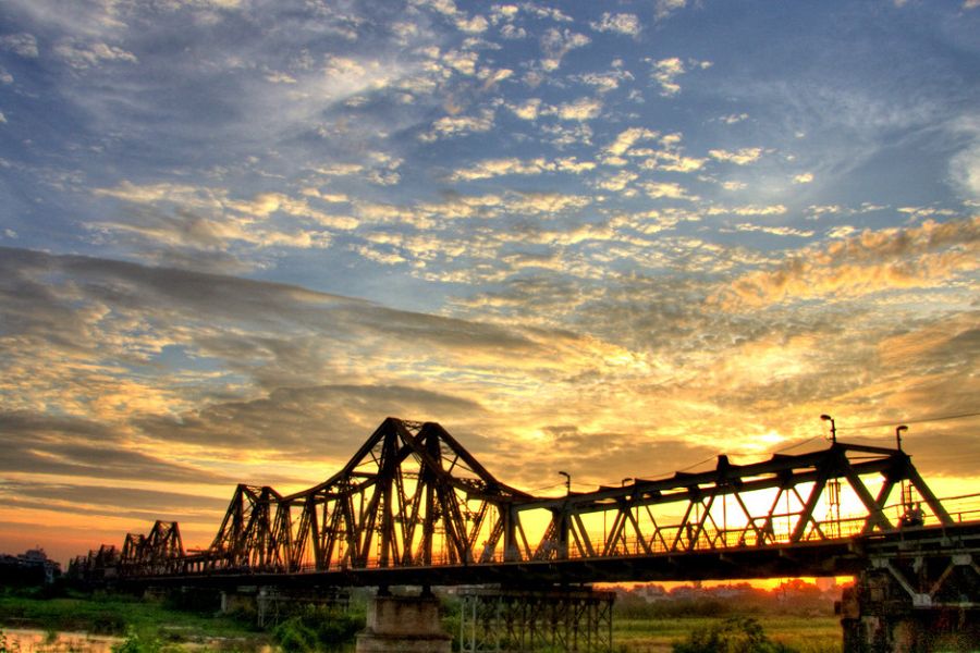 Long Bien Bridge in Hanoi