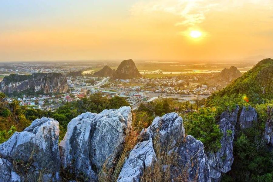 Marble Mountains is a cluster of five limestone