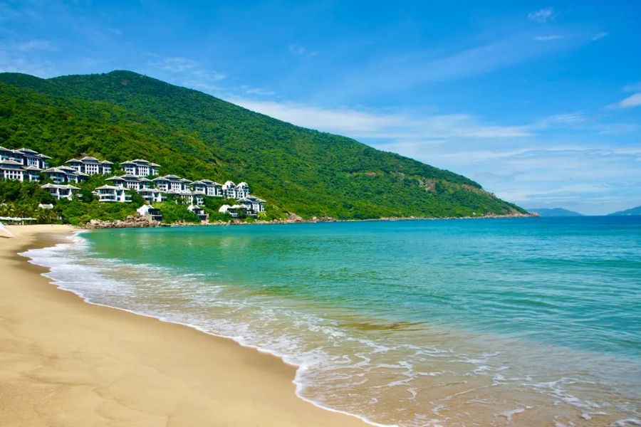 My An Beach is a long, sandy stretch