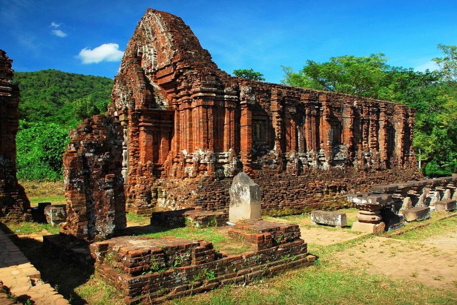 My Son Sanctuary in Hoi an was built by red brick