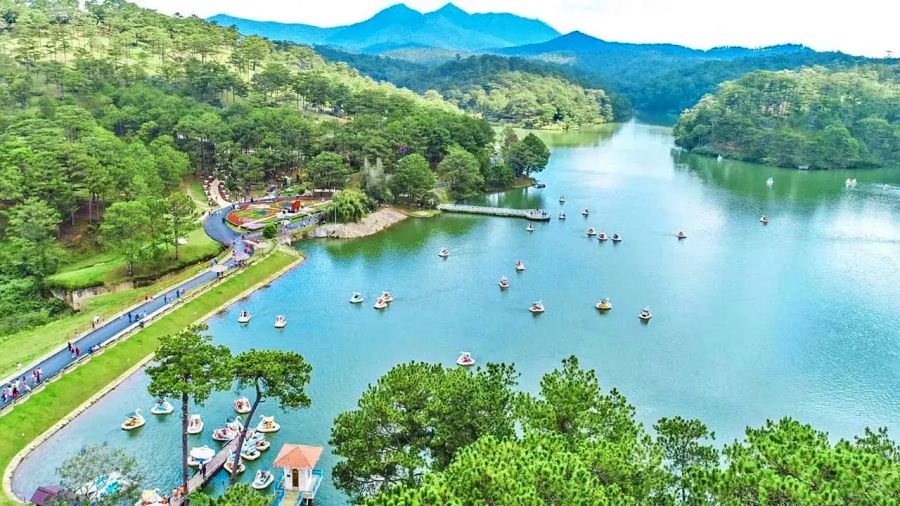 Relax With Pedal Boating On Da Thien Lake