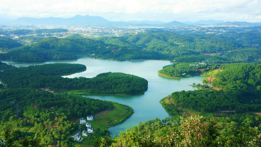 Tuyen Lam Lake from above