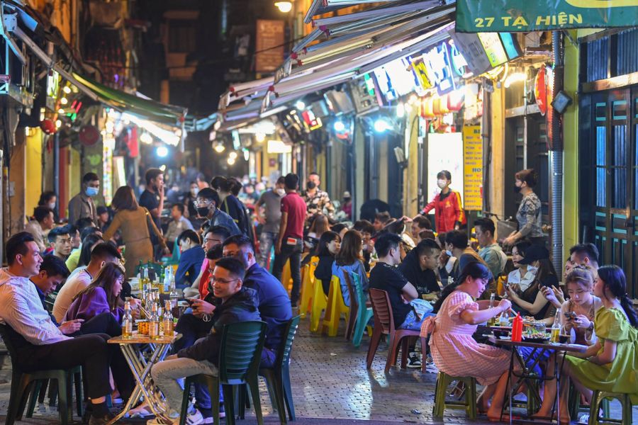 Ta Hien Street (Beer Street) in Hanoi