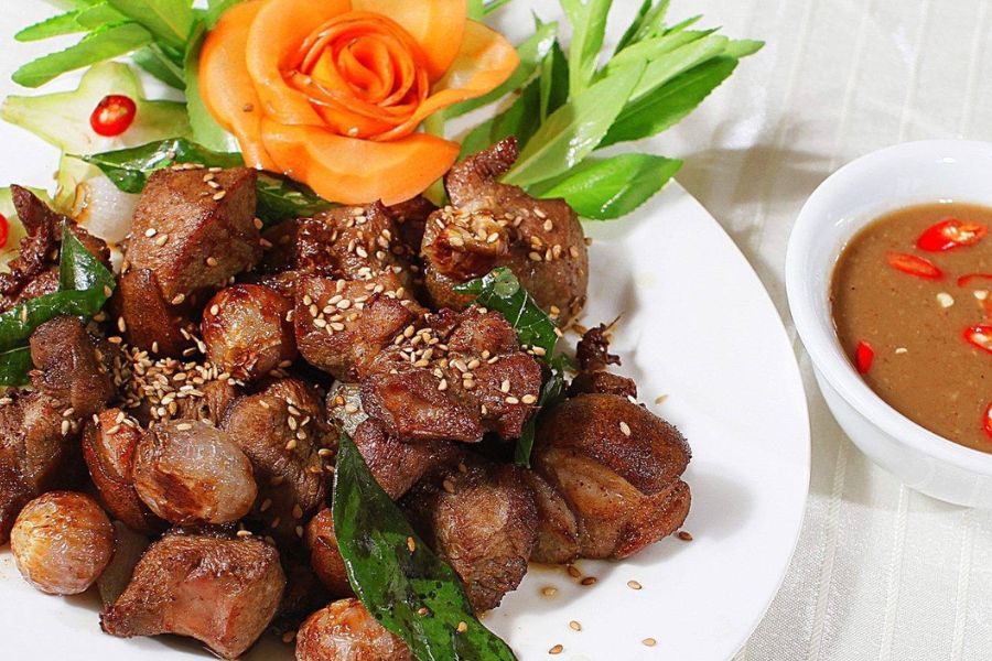 Thit De Nui (mountain goat) is a local specialty in Ninh Binh