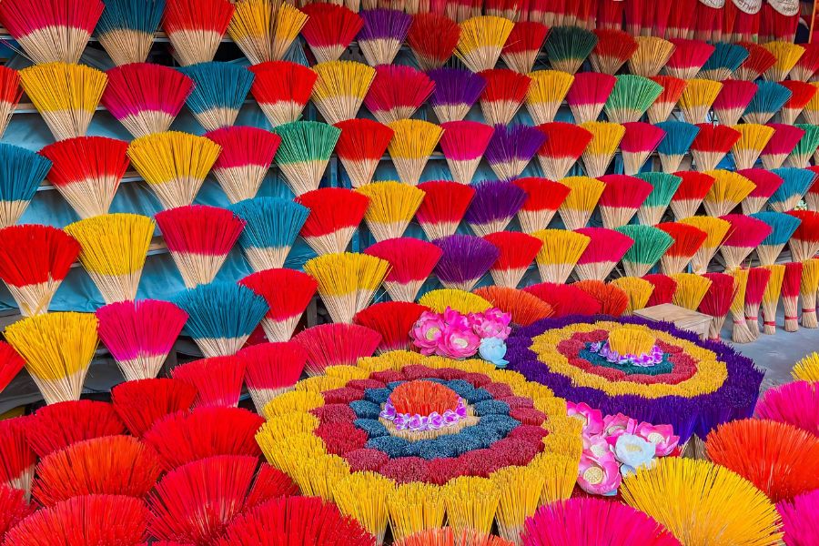 Thuy Xuan Incense Village is colourful and fragrant