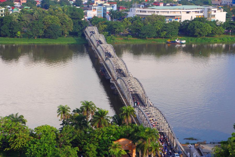 Truong tien bridge was first built in 1897