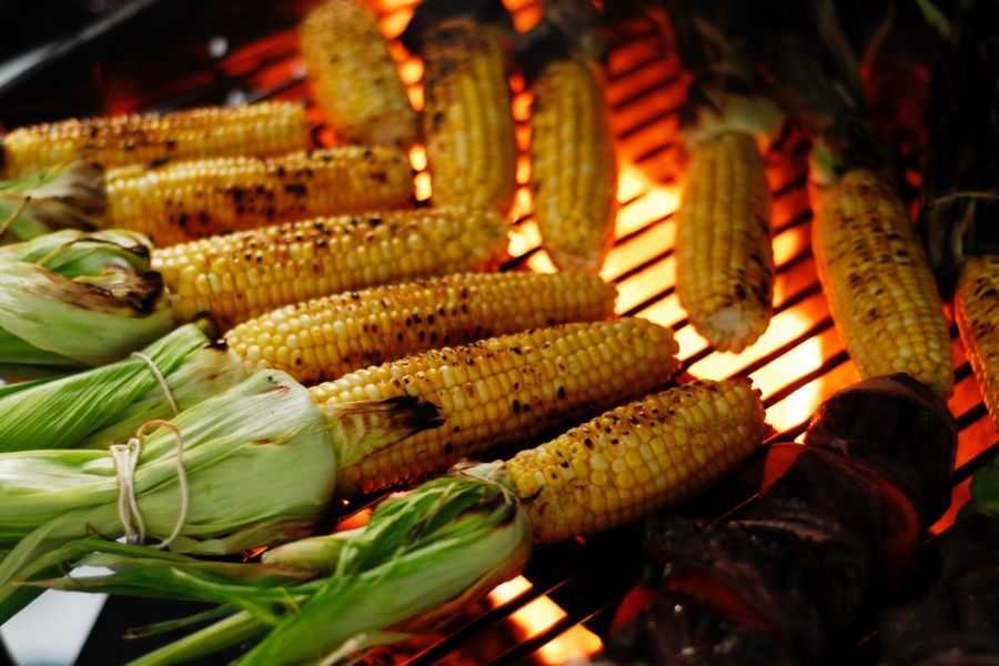 Try Grilled Corn And Roasted Sweet Potatoes