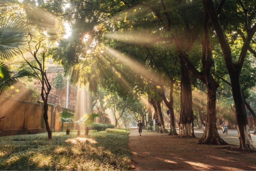 a morning in Phan Dinh Phung street in Hanoi