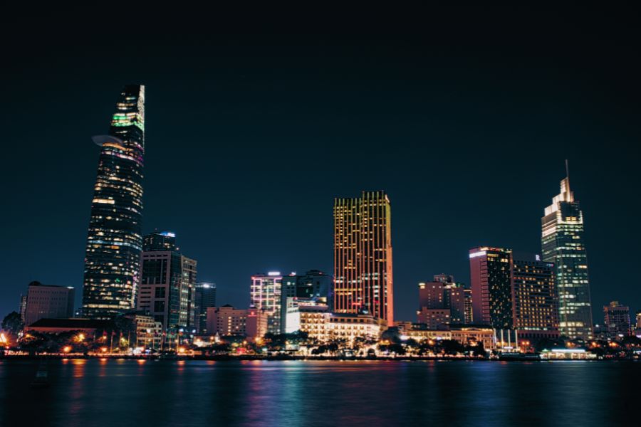 ho chi minh city at night