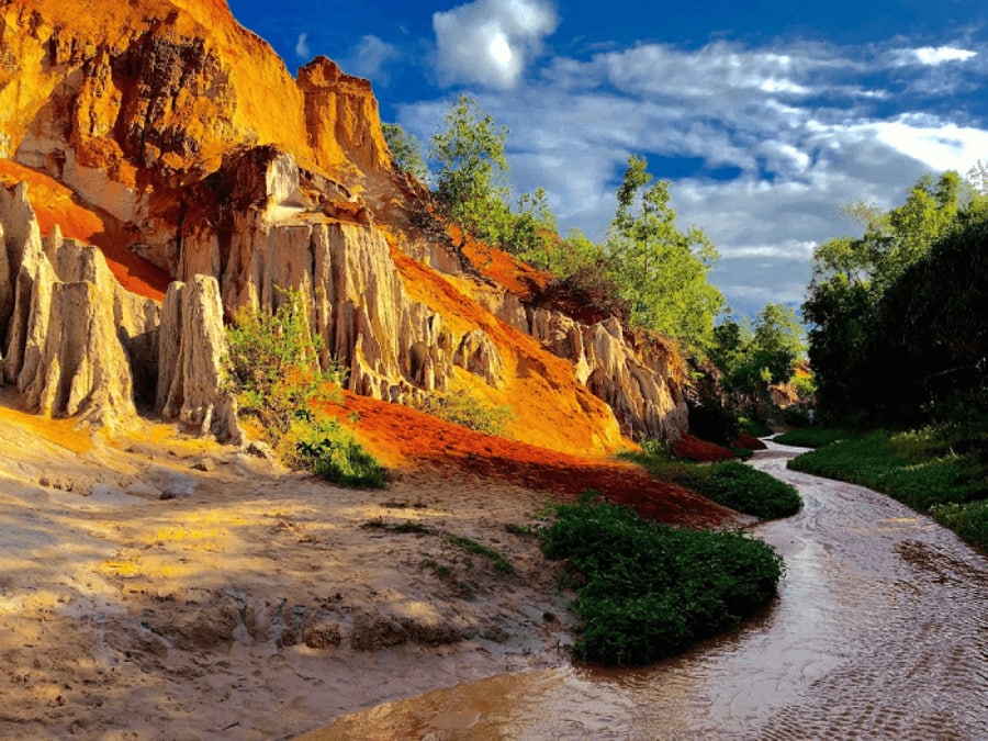 Admire Majestic Sand Formations in fairy stream
