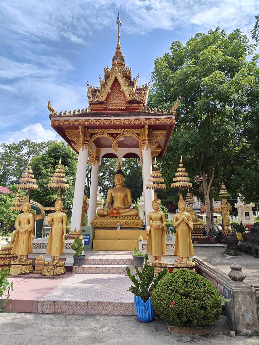 Buddha statues can be found at Wat Ho Phra Keo