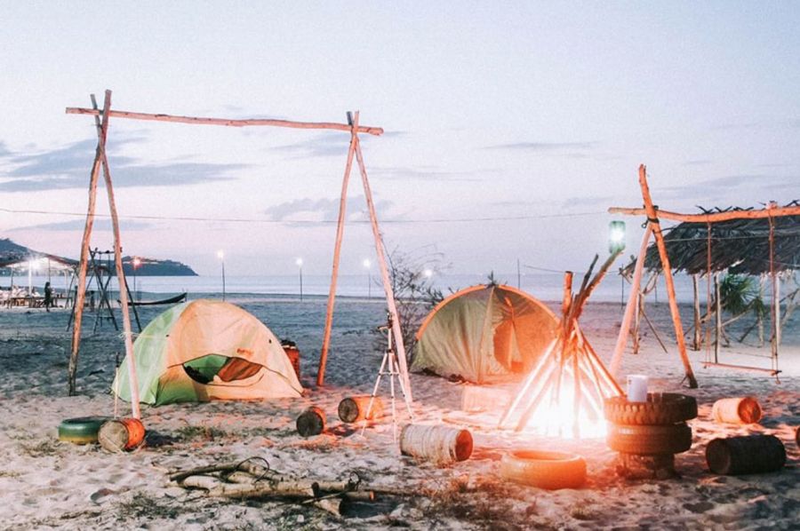 Camping Overnight At The Beach