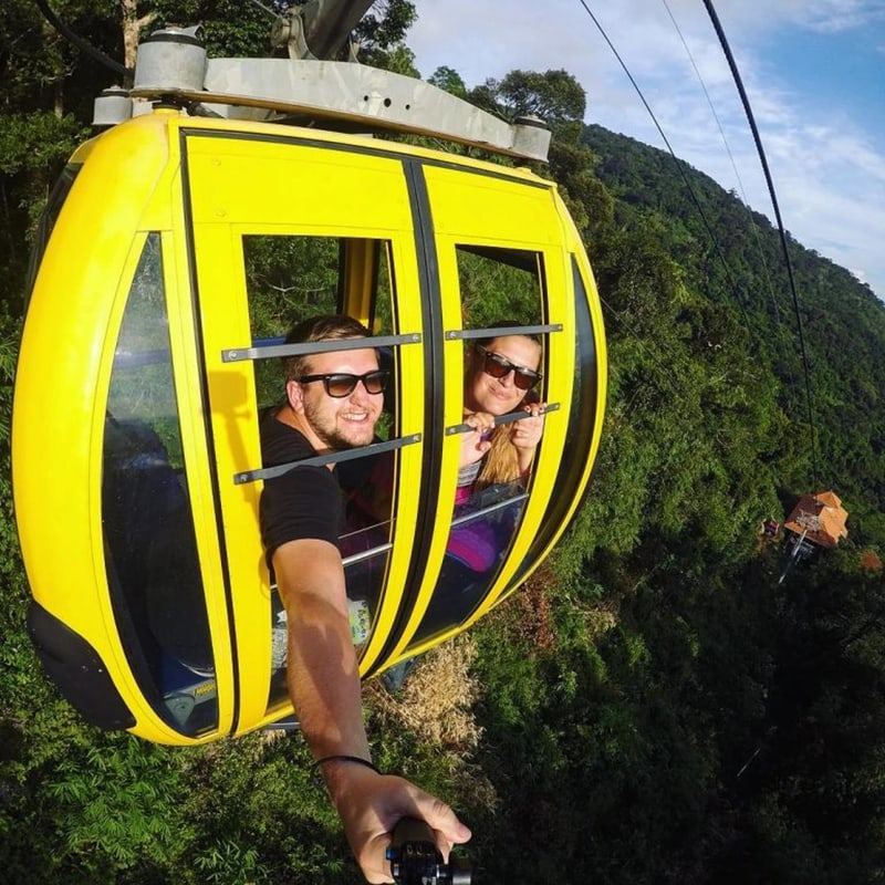 Climbing To The Top Of Ta Cu Mountain by Cable Car