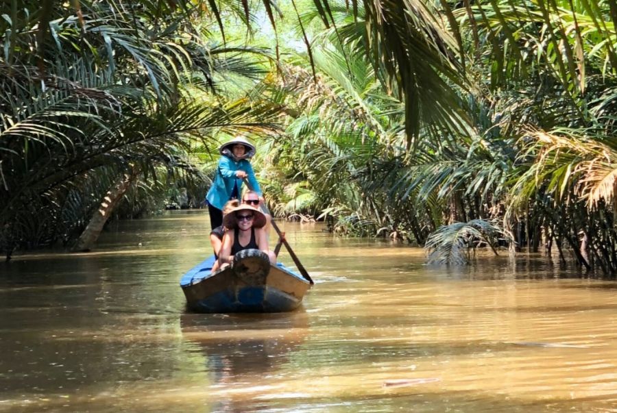 Cruise Through The Narrow Canals On A Sampan Boat