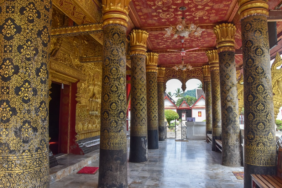 Elaborate Golden Exterior of Wat Mai Suwannaphumaham
