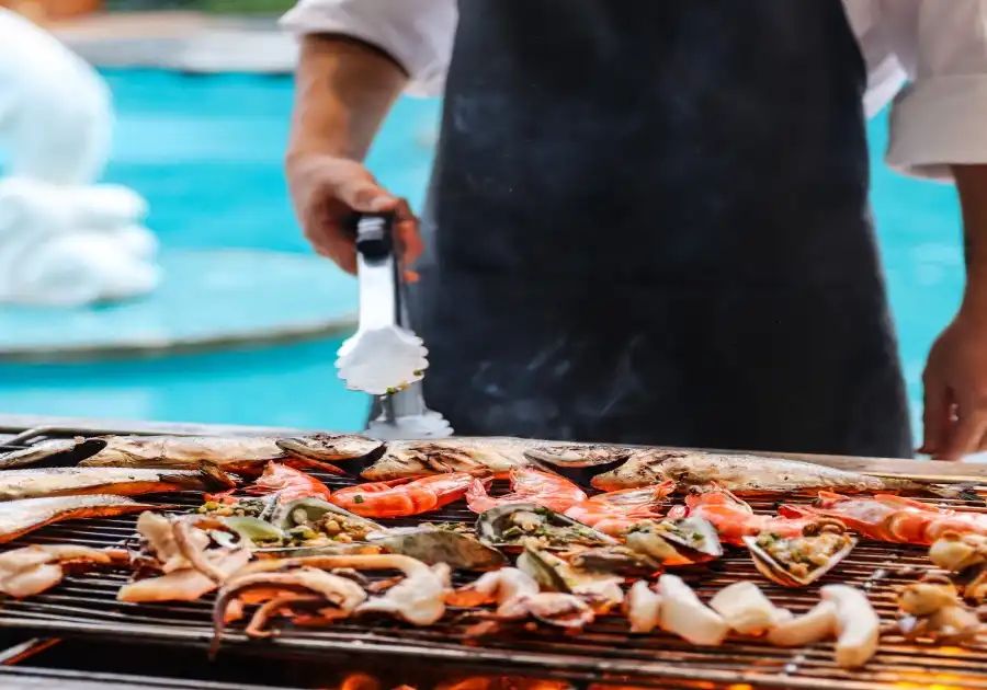 Enjoying a Seafood Feast