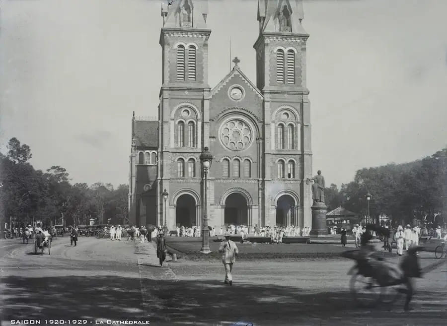 Notre Dame Cathedral Of Saigon in 1920-1929