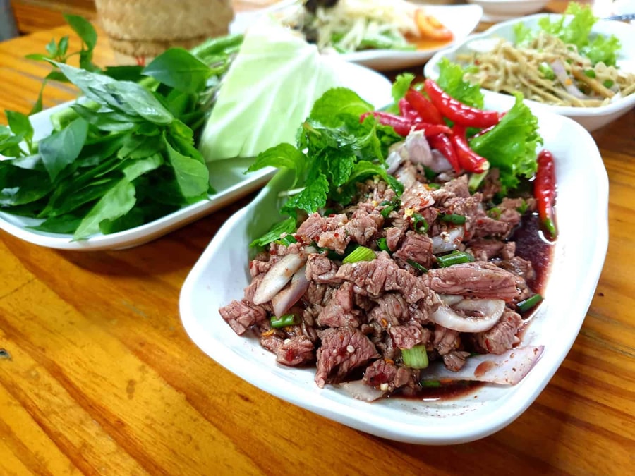Laap Naam Tok - Grilled Lao Minced Meat Salad
