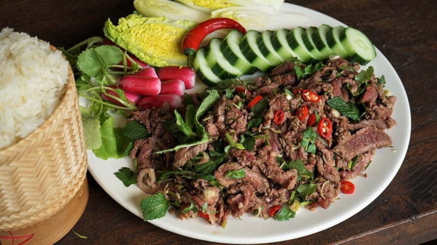 Laap is often cited as Laos' national dish