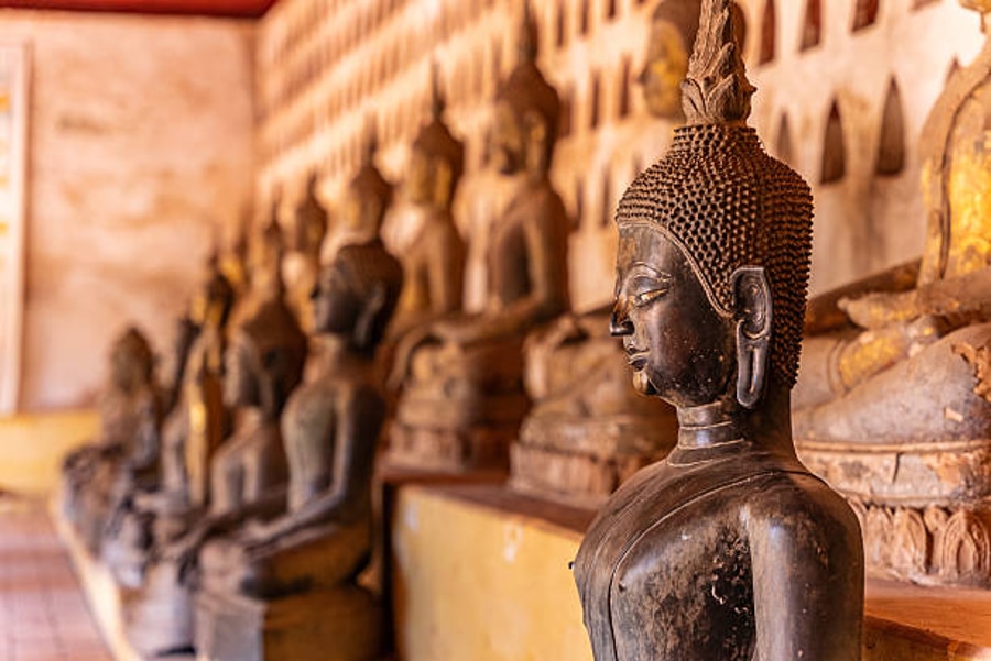 Precious Statues inside Wat Si Saket