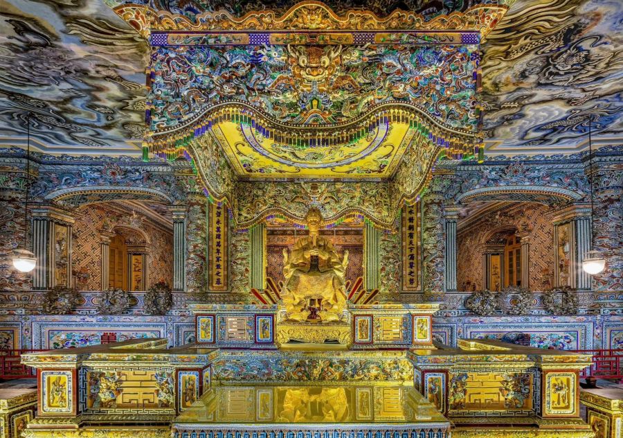 Inside Khai Dinh Tomb