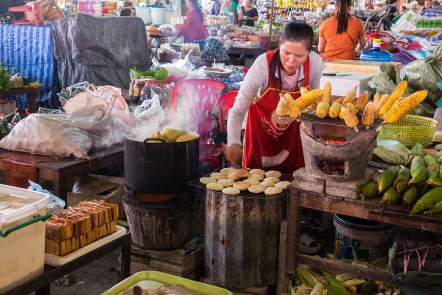 Shop At The Crowded Dao Heuang Market