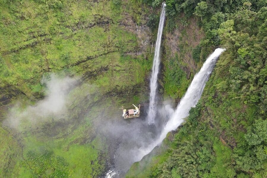 Tad Fane Waterfall is one of the most visually striking natural sites in the country of Laos