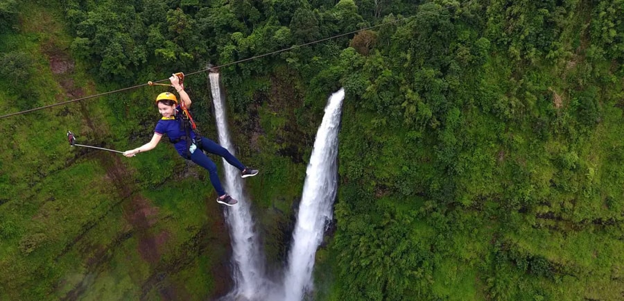 Tad Fane waterfall in Pakse