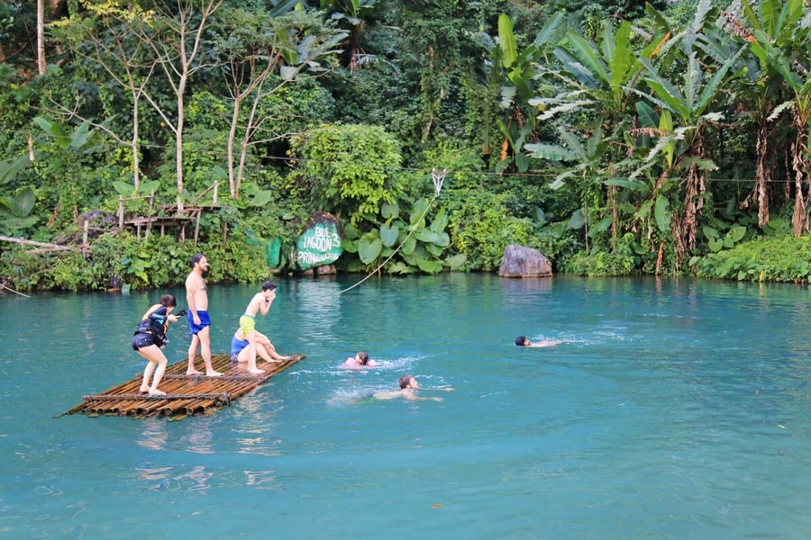 The Blue Lagoon in Vang Vieng