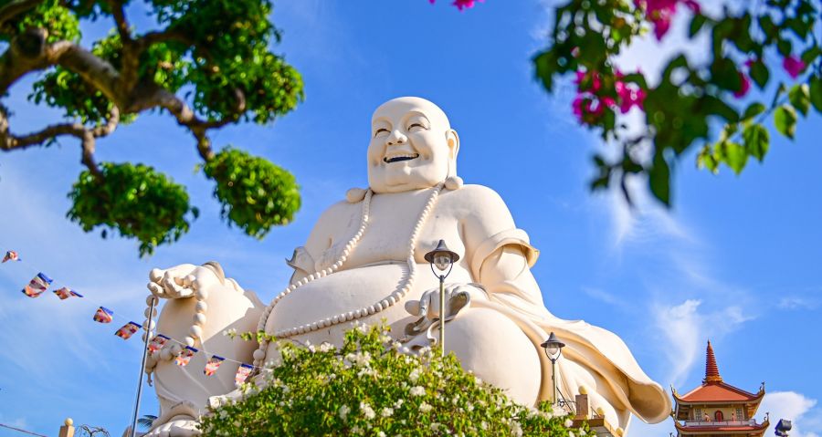 The Massive Buddha Statues Of Vinh Trang Pagoda