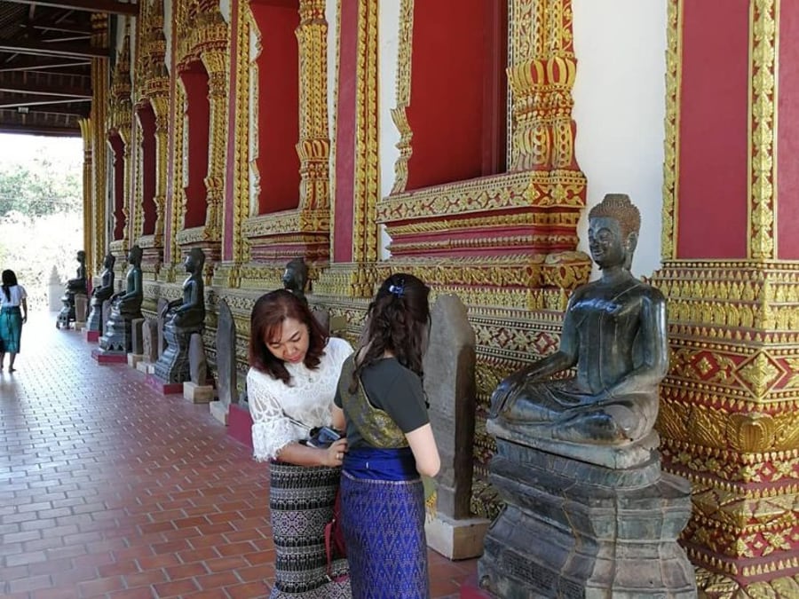ancient statues from Khmer culture