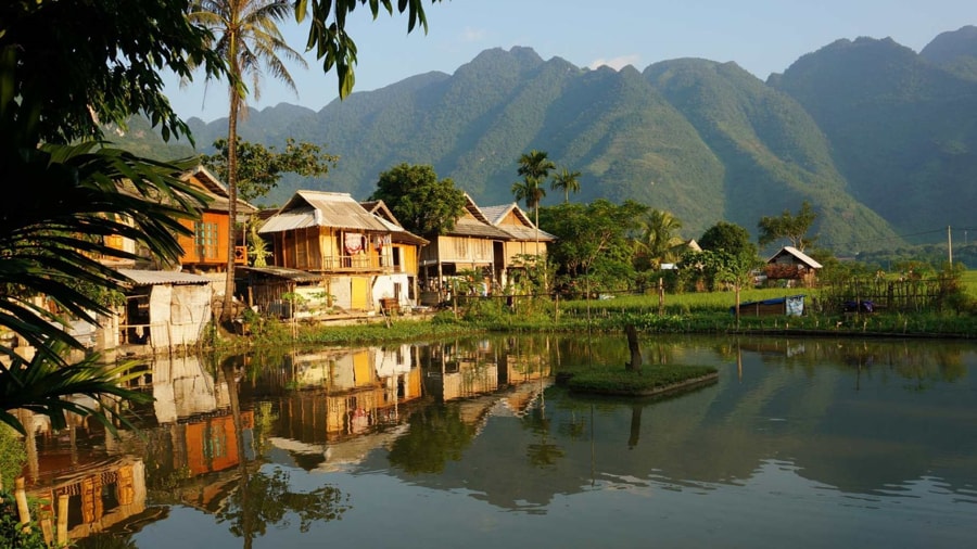 beautiful and peaceful mai chau town