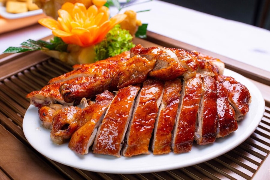 famed seven-spice roasted duck in cao bang