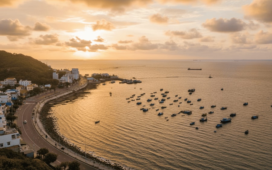 sunrise on the Thuy Van Beach